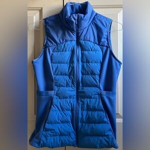 🍒LULULEMON DOWN FOR IT ALL VEST sz 10 BLUE NILE Periwinkle 700-Fill Jacket